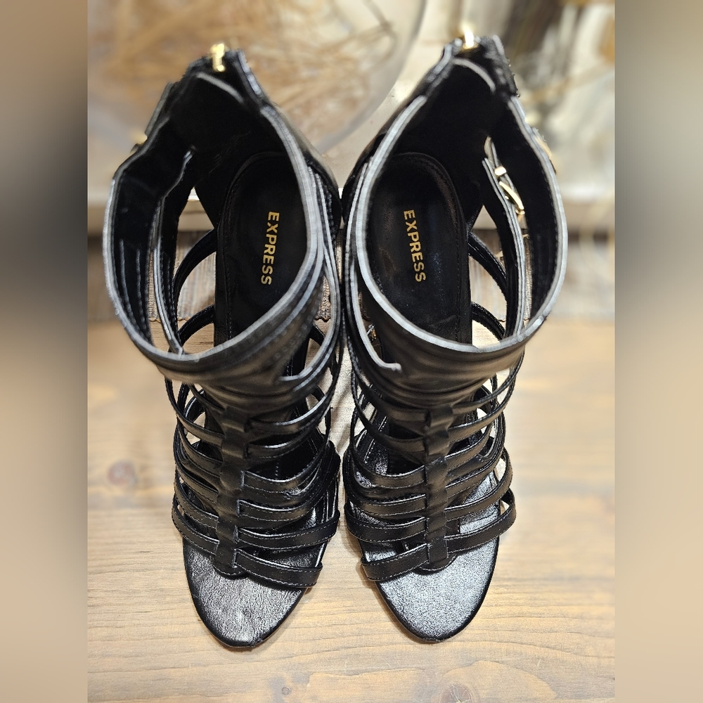 Express Gladiator Strappy Wedge Heels / Sandals - Picture 15 of 16
